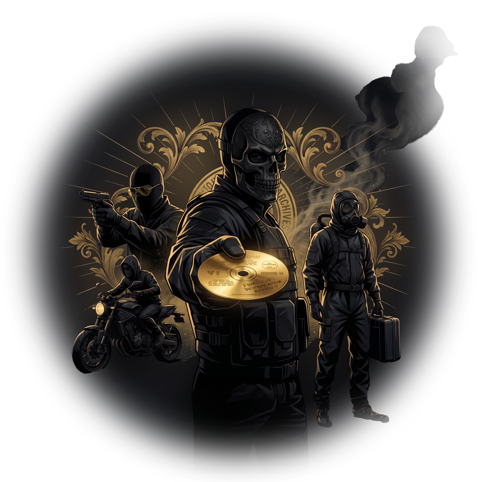 Heist scene - the recovered master disc